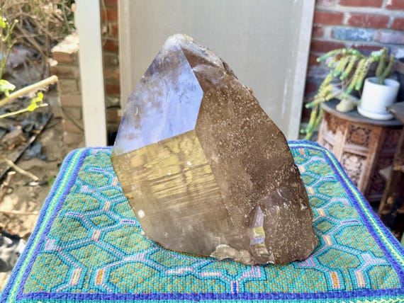 Giant Smoky Citrine, 5.8 Kilo, All Natural & Highest Quality, Grounding and Manifestation Crystal, Root and Solar Plexus Chakra, Brazil X381