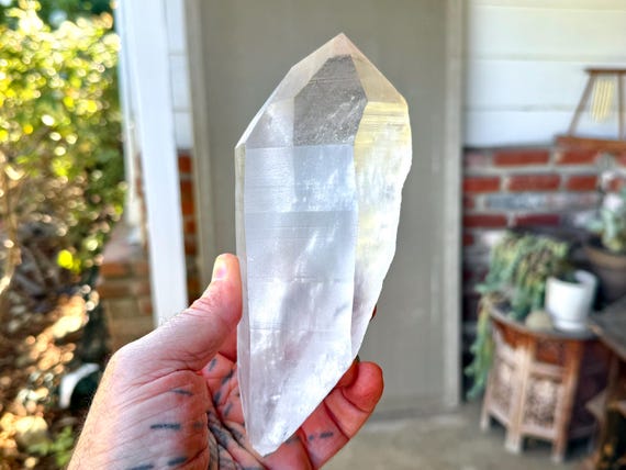 Lemurian Quartz with Record Keeper, Galactic Key Formation, 892g, New Find, Fully Terminated, Bahia, Brazil W236