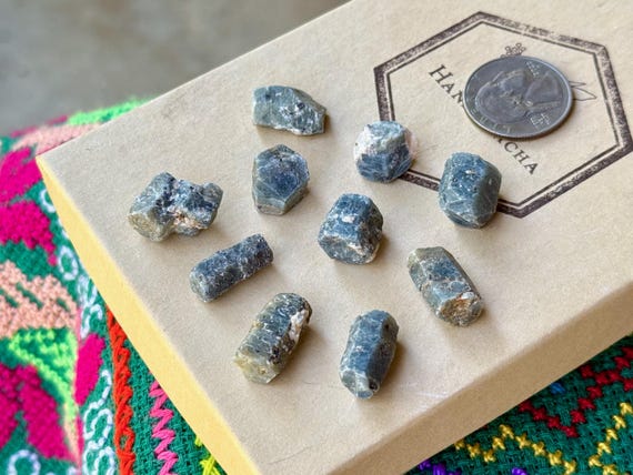 Blue Sapphire Lot, 10 pcs, Throat & Third Eye Chakra, Prosperity and Abundance, Madagascar T997
