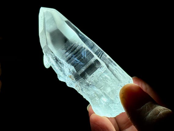Blue Needle Lemurian Quartz, AAA Water Clear, 84g, New Find, Bahia, Brazil T915
