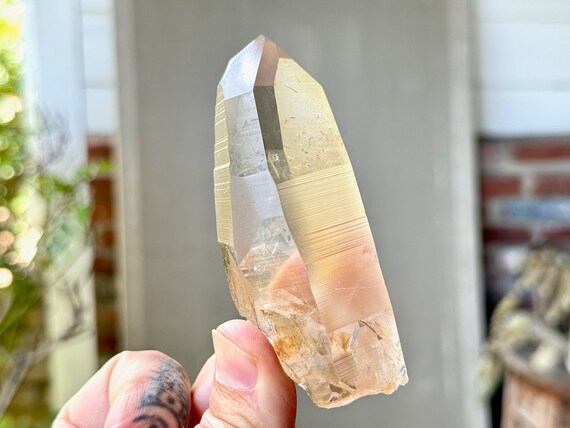 Smoky Tangerine Lemurian Quartz from Zeca de Souza Mine, 170g, Highest Quality, Minas Gerais, Brazil W171