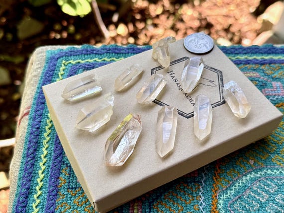 Golden Healer Lemurian Lot, 10 Pieces, New Find, Serra do Cabral, Minas Gerais, Brazil S943