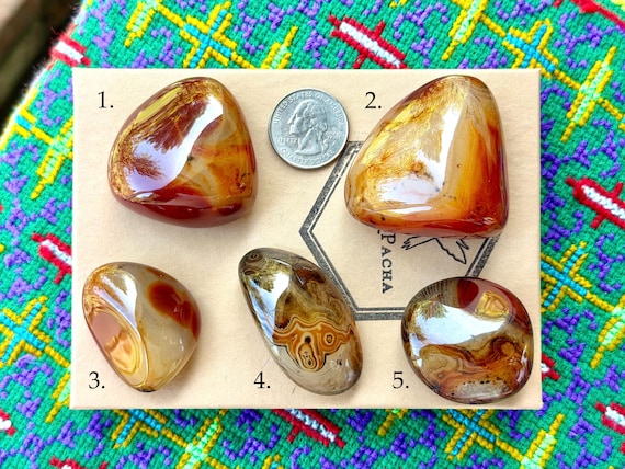 Carnelian Agate, Choose ONE of Five, Carnelian Tumbles, Stimulating Energy & Self-Empowerment, Madagascar B613