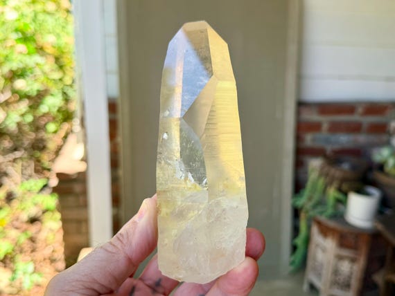 Golden Healer Lemurian Quartz with Time Link, Water Clear, 692g, New Find, Diamantina, Minas Gerais, Brazil V556