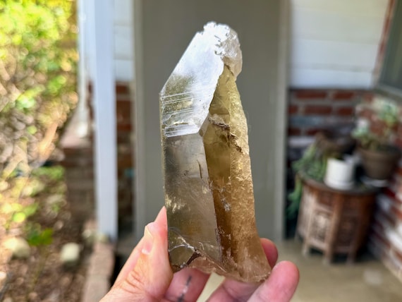 Smoky Lemurian Dissolution Quartz, Hydrothermally Etched, 746g, New Find, Gouveia, Minas Gerais, Brazil V680