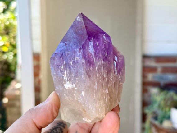 Amethyst with Trigon, All Natural, 438g, Third Eye Chakra, Astral Travel & Shamanic Journeying, Bolivia V209