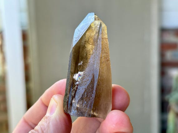 Pele's Dream Lemurian, Smoky Citrine, 58g, New Find, Shadow Work & Trauma Healing, Goias, Brazil A560
