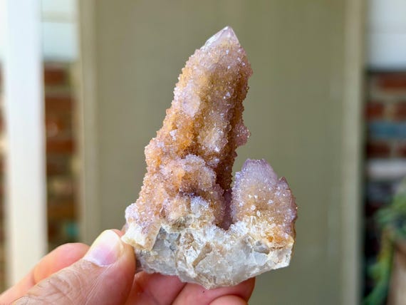 Amethyst Spirit Quartz with Citrine, Mother & Child, 97g, Astral Travel and Dreamwork, South Africa B390