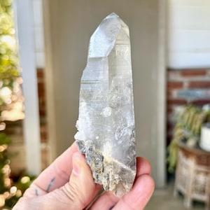 Black Phantom Lemurian Quartz, 282g, Crystal for Spiritual Detoxification, Root Chakra, Bahia, Brazil X811
