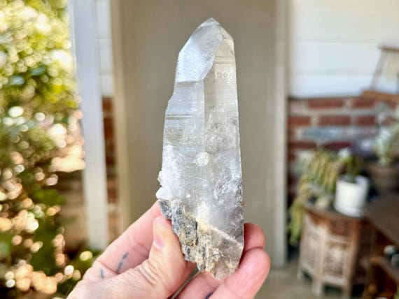 Black Phantom Lemurian Quartz, 282g, Crystal for Spiritual Detoxification, Root Chakra, Bahia, Brazil X811