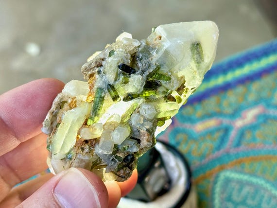Green Tourmaline Quartz, 119g, New Find, Heart Healer, Nature Spirits & Purification, Nigeria S894