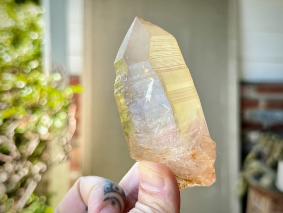 Tangerine Lemurian Quartz, Isis Formation (Divine Feminine), 171g, Sacral Chakra Crystal, Minas Gerais, Brazil P773