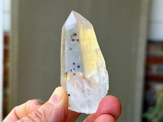 Seraphinite Quartz, Green Clinochlore Inclusions, Isis Formation, 106g, New Find, Diamantina, Minas Gerais, Brazil A981