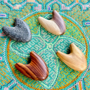 Basic Kuripe, Your Choice of 4 Different Styles, Wood or Stone, Single Block Kuripe, Handcrafted Shamanic Self-Applicator Pipe