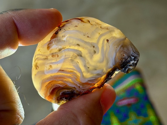 Enhydro Ocean Agate with Ancient Moving Water, 54g, Old Find, Stability & Self-Reliance, Brazil B497
