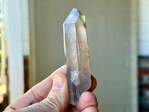 Smoky Pink Lodolite Quartz with Green Chlorite, 59g, Nature Spirits & Purification, Corinto, Minas Gerais, Brazil A120