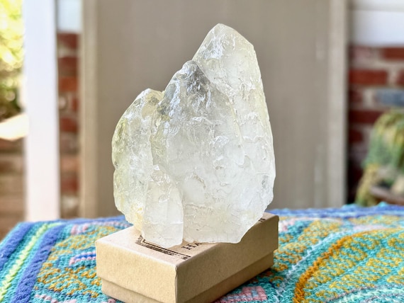 Trigonic Dissolution Quartz, Self-Standing, 280g, New Find, Spiritual Evolution & Transformation, Francisco Sa, Minas Gerais, Brazil W983