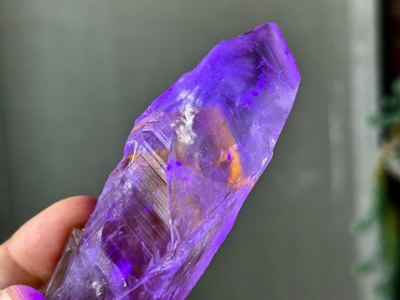 Powellite Phantom Root Quartz, Natural & UV Reactive, 173g, New Find, Raw and Unpolished, Bahia, Brazil T858