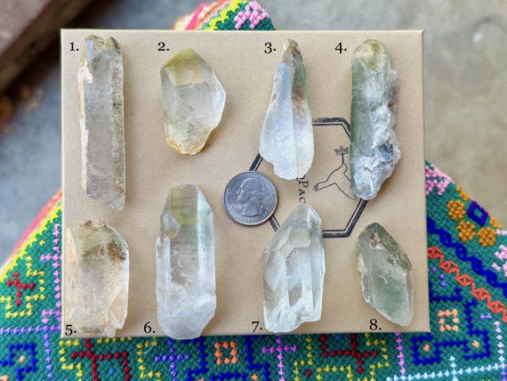 Green Chlorite Phantom Quartz, Choose ONE of Eight, Heart Healer & Purification, Minas Gerais, Brazil B131