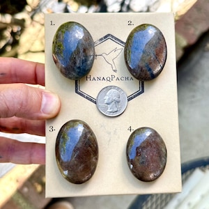 Bronze Sapphire, Choose ONE of Four, Polished Sapphire Palm Stones, Root Chakra Stone of Calmness & Stability, India S368