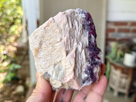 Unicorn Stone Quartz, Feldspar, Pink Tourmaline & Lepidolite, 578g, Heart Chakra, Coronel Murta, Minas Gerais, Brazil V425