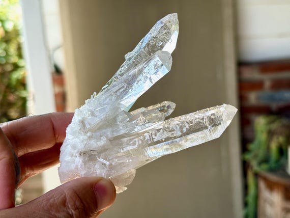 Lemurian Quartz, AAA Water Clear, Old Soul Crystal, 152g, Old Find, Santander, Colombia V394