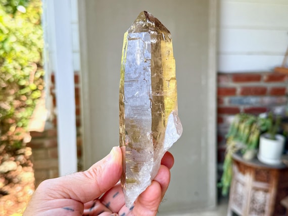 Smoky Cathedral Quartz, Water Clear, 407g, High-Grade Quartz, Akashic Records, Diamantina, Minas Gerais, Brazil W957