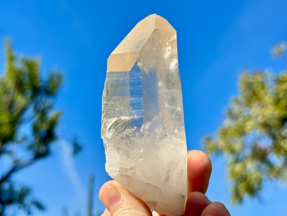 Golden Healer Quartz, Water Clear, 257g, New Find, Crown Chakra Activation, Minas Gerais, Brazil X818