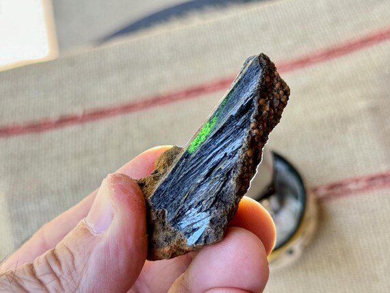 Vivianite with Green and Blue Hues from Amazonas, 41g, New Find, Heart Chakra, Heart Healer, Brazil R536