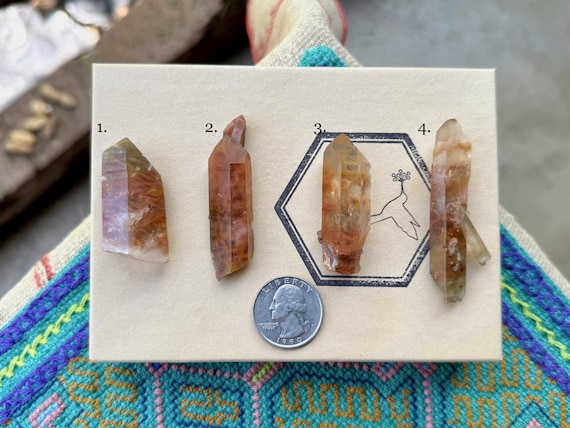 Red Amphibole Quartz, Choose ONE of Four, Angel Lemurian Crystals, Third Eye & Crown Chakra, Minas Gerais, Brazil S349