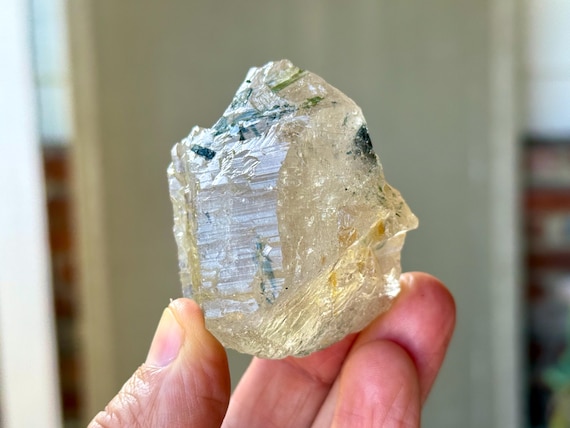 Citrine with Green Tourmaline, All-Natural, 133g, New Find, Creativity & Manifestation, Coronel Murta, Minas Gerais, Brazil V165