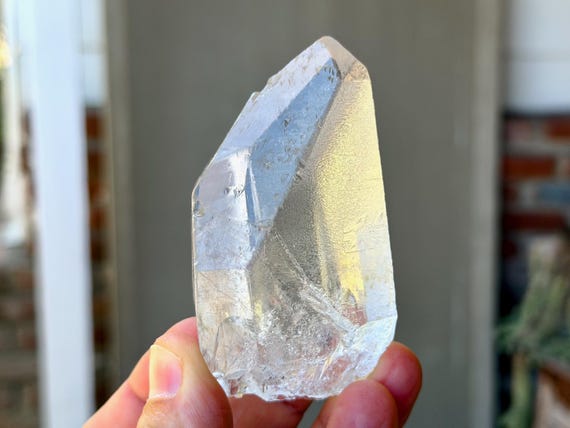 Trigonic Dissolution Quartz, Water Clear, 238g, Spiritual Evolution, Francisco Sa, Minas Gerais, Brazil V624