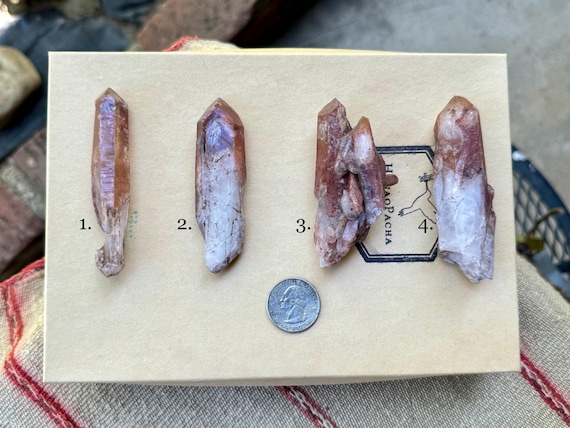 Pink Lithium Quartz, Choose ONE of Four Quartz Crystals for Energetic Balance and Relaxation, Brazil R729