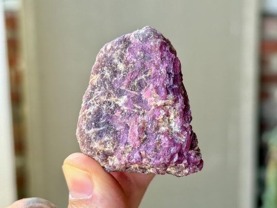 Unicorn Stone, Pink Tourmaline & Purple Lepidolite, 73g, Heart Chakra, Coronel Murta, Minas Gerais, Brazil A474
