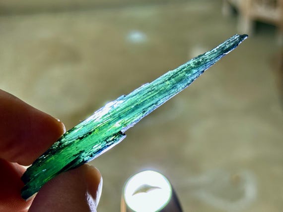 Vivianite, Blue & Green Hues, Natural Formation, 6g, Heart Chakra, Visualization and Forgiveness, Amazonas, Brazil A581