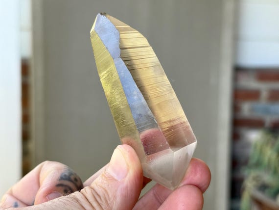 Smoky Lemurian Quartz, Double Terminated, 101g, New Find, High-Grade Lemurian, Serra do Cabral, Minas Gerais, Brazil T676