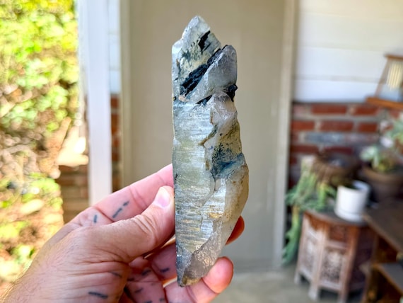 Blue Tourmaline & Citrine, 398g, Custom Stand Included, Coronel Murta, Minas Gerais, Brazil V620