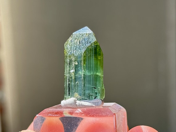 Bicolor Tourmaline, Blue & Green, Natural Termination, 9.3g, New Find, Coronel Murta, Minas Gerais, Brazil A620