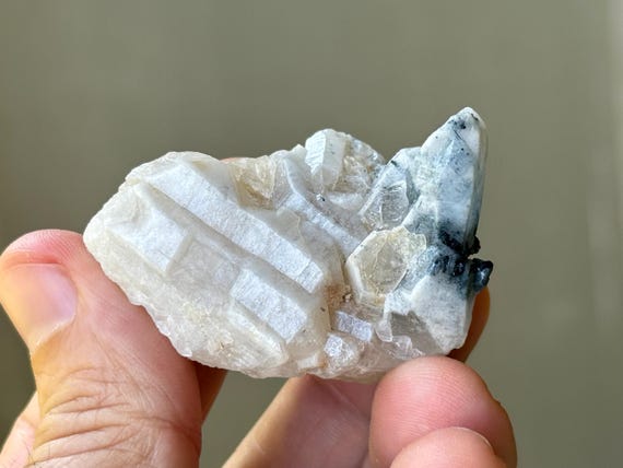 Indicolite Quartz, Blue Tourmaline Inclusion, Self Standing, 41g, Psychic Ability & Mediumship, Jenipapo, Minas Gerais, Brazil T565