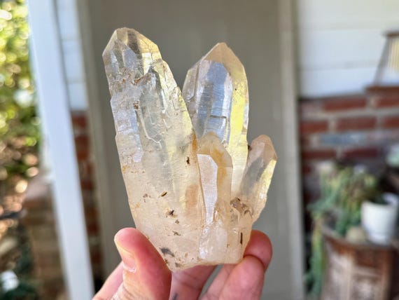 Golden Healer Cathedral Quartz, Tantric Twin with Children, 419g, Diamantina, Minas Gerais, Brazil V240