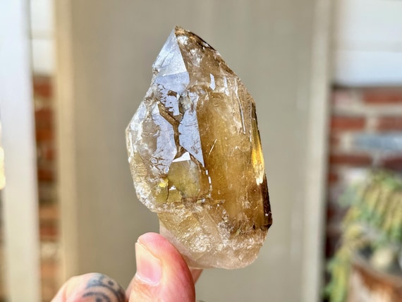 Honey Citrine with Rainbow, All Natural, 195g, New Find, Highest Quality, Jenipapo, Minas Gerais, Brazil X851