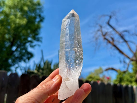 Laser Quartz, Water Clear, 379g, New Find, Energetic Clearing, Diamantina, Minas Gerais, Brazil W552