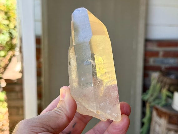 Golden Healer Lemurian Quartz, Water Clear, Time Link Activation, 454g, New Find, Diamantina, Minas Gerais, Brazil V557