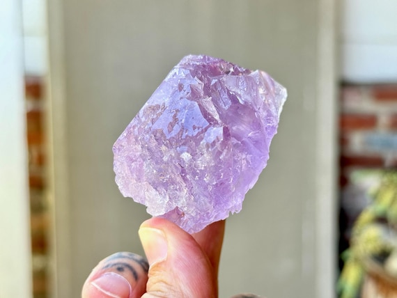 Lilac Amethyst Dissolution Crystal with Hydrothermal Etchings, 122g, New Find, Spiritual Evolution, Pernambuco, Brazil W459
