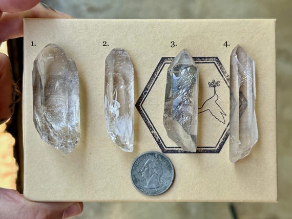 Sirian Starbrary Quartz, Choose ONE of Four, Clear Quartz with Extraterrestrial Glyphs, Corinto, Minas Gerais, Brazil T875