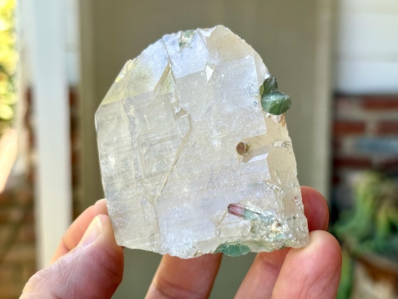 Bicolor Pink & Blue Tourmaline in Quartz, 197g, New Find, São José do Safira, Minas Gerais, Brazil A739