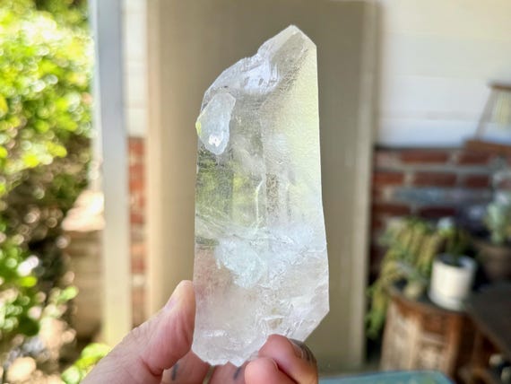 Dissolution Quartz with Trigons & Record Keepers, 503g, Spiritual Evolution and Transformation, Francisco Sa, Minas Gerais, Brazil W835