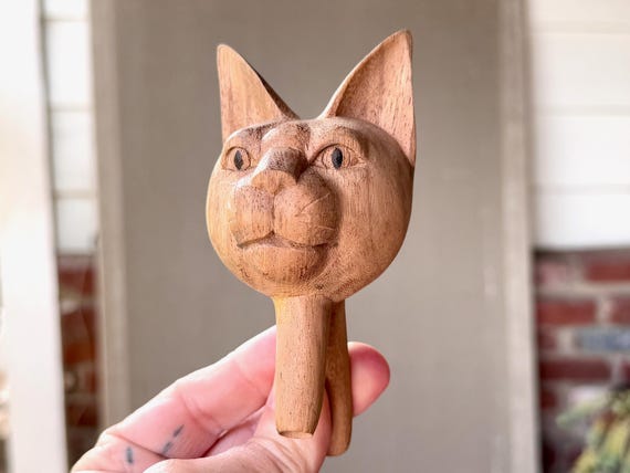 Cat Kuripe, Traditional Shamanic Applicator Pipe, Hand Carved from Beech Wood