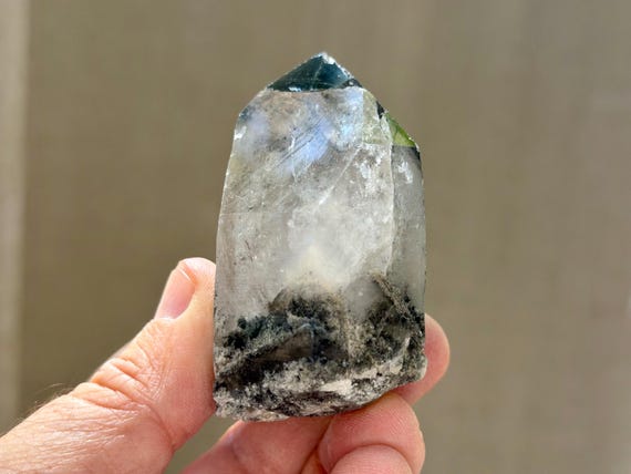 Black Phantom Lemurian Quartz, Channeling Formation w/Record Keepers, 178g, Bahia, Brazil V750
