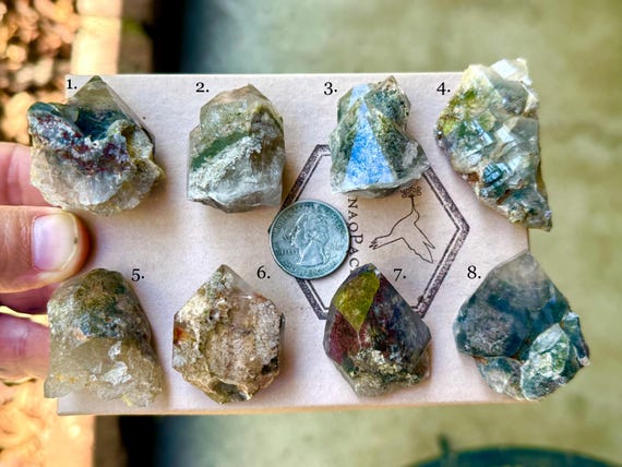 Shaman's Dream Quartz, Choose ONE of Eight, Green Chlorite Inclusion, Nature Spirits & Heart Healing, Gouveia, Minas Gerais, Brazil T742